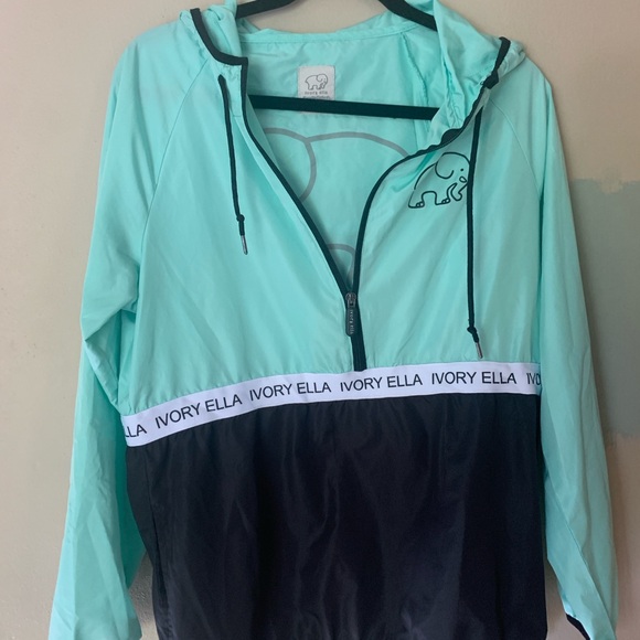 Ivory Ella Quarter Zip Windbreaker - Picture 1 of 6